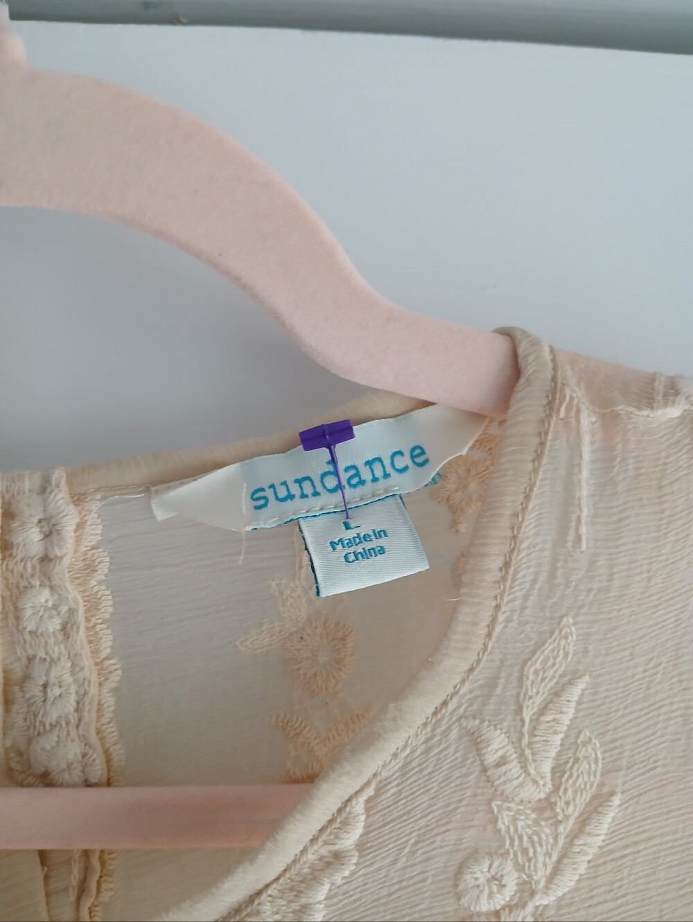 Sundance Silk Floral Embroidered Overlay Dress - Picture 8 of 10